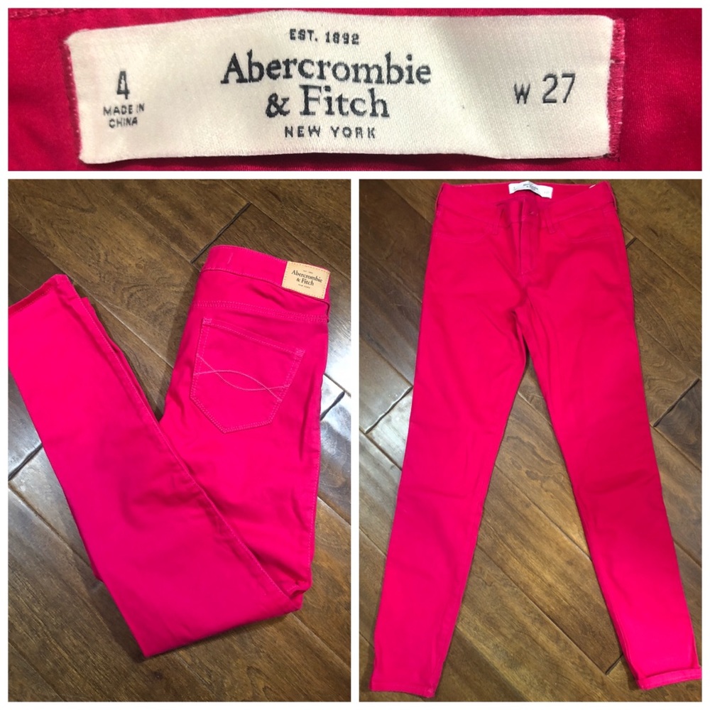Hot Pink Abercrombie Skinny Jean Size 27